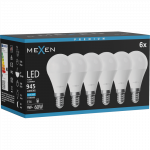 Mexen Nova 6x LED lemputė E14, G45, 9W, &Scaron;alta - 6500K, 945 lm - L101-E14-0965-01x06