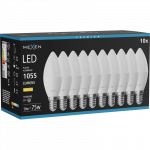 Mexen Nova 10x LED lemputė E14, C37, 10W, &Scaron;ilta - 3000K, 1055 lm - L102-E14-1030-01x10