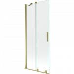 Mexen Velar 2-durų slankusis vonios ekranas 85 x 150 cm, skaidrus, auksinis - 896-085-000-01-50