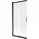 Mexen Fox dviejų durelių stumdomas du&scaron;o pertvara 85 x 150 cm, matinė, juoda - 891-085-002-70-30
