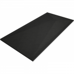Mexen Stone+ stačiakampė kompozitinė du&scaron;o padėklas 160 x 90 cm, juodas, maskownė juoda - 44709016-B