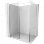 Mexen Kioto du&scaron;o sienelė Walk-in 120 x 100 cm, skaidri, balta - 800-120-202-20-00-100