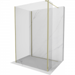 Mexen Kioto du&scaron;o sienelė Walk-in 130 x 70 x 30 cm, skaidri, auksinė - 800-130-070-221-50-00-030