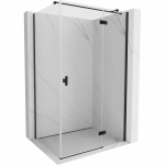Mexen Mist H T de&scaron;inė į &scaron;onus atsidaranti du&scaron;o kabina 90 x 85 cm, permatoma, juoda - 8A5T-090-085-70-00-P