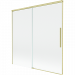 Mexen Rox dviejų dalių slankiojama vonios ekrano siena 160 x 150 cm, permatoma, aukso &scaron;ukuota - 8C9-160-001-55-00