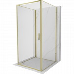 Mexen Exo-3S Nislenki du&scaron;o kabina su trimis sienelėmis 95 x 95 cm, skaidri, auksinė - 8181-095-095-50-00-3S