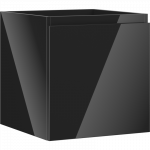 Mexen Orio vonios kambario spintelė po praustuvu 45 cm, 1 stalčius, juoda blizgi - 91A10-04547-1-BF70