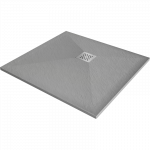 Mexen Stone+ kompozitinis kvadratinis du&scaron;o padėklas 80 x 80 cm, pilkas - betonas - 44618080
