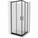 Mexen Rio kvadratinė du&scaron;o kabina 70 x 70 cm, matinis, juodas + plok&scaron;čiasis padėklas, juodas - 860-070-070-70-30-4070B