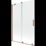 Mexen Velar stumdomas dviejų dalių vonios ekranas 120 x 150 cm, skaidrus, &scaron;lifuota varis - 896-120-000-01-65