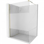 Mexen Kioto du&scaron;o sienelė Walk-in 70 x 200 cm, skaidri/matinė 8 mm, auksinė - 800-070-101-50-35