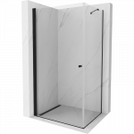 Mexen Pretoria atveriama du&scaron;o kabina 70 x 80 cm, permatoma, juoda - 852-070-080-70-00