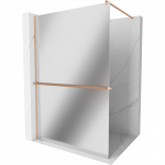 Mexen Kioto+ du&scaron;o sienelė su lentyna Walk-in 70 x 200 cm, veidrodis, &scaron;lifuotas varis - 800-070-121-65-50