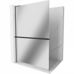 Mexen Kioto+ L du&scaron;o sienelė su lentyna Walk-in 100 x 200 cm, veidrodis, juoda - 800-100-123-70-50