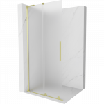 Mexen Velar L slankiojanti du&scaron;o sienelė Walk-in 120 x 200 cm, matinė 8 mm, auksinė &scaron;lifuota - 871-120-003-33-55