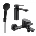 Mexen Milo R05 vonios mai&scaron;ytuvo komplektas, juodas - 71303R05-70