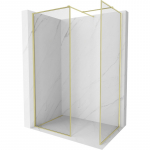 Mexen Kioto-F du&scaron;o sienelė Walk-in su rėmu 135 x 110 cm, permatoma 8 mm, aukso &scaron;lifuotas - 800-135-202-04-55-110