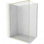 Mexen Kioto-XF du&scaron;o sienelė Walk-in su rėmu 80 x 202 cm, permatoma 10 mm, matinė aukso spalva - 800-080-104-55-00-X