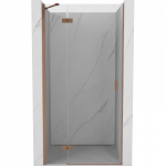 Mexen Mist-H, kairiosios pusės du&scaron;o durys, 90 cm, skaidrios, &scaron;epečiu valyta varis - 8A5-090-000-65-00-L