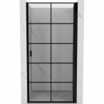 Mexen Mist-B de&scaron;inės pusės du&scaron;o durys 70 cm, juodas tinklelis, juoda - 8A2-070-000-70-77-P