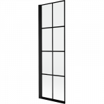 Mexen Mist vonios pertvara, 1-durė kairė 60 x 150 cm, juodas tinklelis, juodas - 8A9-060-001-70-77-L