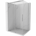 Mexen Rox slankiojančios du&scaron;o durys 160 x 75 cm, skaidrios, chromuotos - 8C2-160-075-01-00