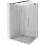 Mexen Rox L stumdomos du&scaron;o durys 120 x 85 cm, skaidrios, rožinis auksas - 8C2L-120-085-60-00