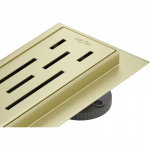 Mexen Flat 360&deg; M01 pasukamas linijinis nutekėjimas 90 cm, auksinis &scaron;lifuotas - 1A20090-40