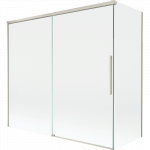 Mexen Rox dvigubas slankus du&scaron;o ekranas 170 + 75 x 150 cm, skaidrus, &scaron;epečiu valytas nikelis - 8C9-170-075-97-00