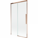 Mexen Rox du&scaron;ų ekranas 2-durų stumdomas 100 x 150 cm, permatomas, rožinis auksas - 8C9-100-001-60-00