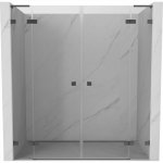 Mexen Lunar L Dvigubos du&scaron;o durys, 180 cm, skaidrios, ginklo metalo spalvos - 834DL-180-000-95-00