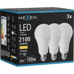 Mexen Nova 3x LED lemputė E27, A70, 20W, &Scaron;ilta - 3000K, 2100 lm - L100-E27-2030-01x03