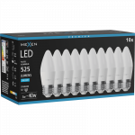 Mexen Nova 10x LED lemputė E27, C37, 5W, &Scaron;alta - 6500K, 525 lm - L102-E27-0565-01x10