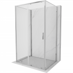 Mexen Exo-3S 3-sieninė stumdomų durų du&scaron;o kabina 105 x 70 cm, skaidri, chromuota - 8151-105-070-01-00-3S