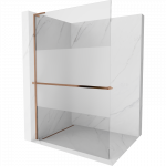 Mexen Kioto+ L du&scaron;o pertvara su lentyna Walk-in 80 x 200 cm, permatoma/matinė, rožinis auksas - 800-080-123-60-35