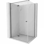 Mexen Mist-F sulankiojama du&scaron;o kabina, kairioji, 70 x 85 cm, skaidri, pistoletų metalas - 8A6T-070-085-95-00-L