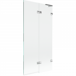 Mexen Lunar L vonios pertvara su 2 durimis, de&scaron;inė, 90 x 150 cm, skaidrus, chromas - 897L-090-100-01-00-P
