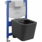 Mexen potinkinis WC rinkinys Fenix XS-F su WC puodu Teo, juodas matinis - 6803385XX85