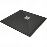 Mexen Stone+ kvadratinis kompozitinis du&scaron;o padas 90 x 90 cm, antracitas - 44719090