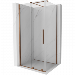 Mexen Velar Stumdomas du&scaron;o kabinas 130 x 80 cm, skaidrus, rožinis auksas - 871-130-080-01-60