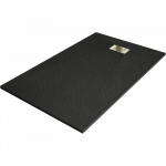 Mexen Hugo stačiakampis SMC du&scaron;o padėklas 160 x 70 cm, juodas, auksinė danga - 42707016-G