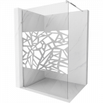 Mexen Kioto du&scaron;o sienelė Walk-in 70 x 200 cm, baltas ra&scaron;tas 8 mm, chromas - 800-070-101-01-85