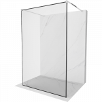 Mexen Kioto laisvai stovinti du&scaron;o sienelė 160 x 200 cm, juodas rėmelis 8 mm, chromas - 800-160-002-01-70