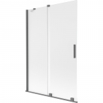 Mexen Velar vonios du&scaron;o pertvara, 2 dalių slankiojanti 120 x 150 cm, matinė, gun metal - 896-120-000-31-95