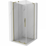 Mexen Velar L 120 x 120 cm slankiojamoji du&scaron;o kabina, skaidri, aukso spalvos - 871-120-120-03-50