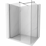 Mexen Kioto du&scaron;o pertvara Walk-in 155 x 90 cm, permatoma, ginklų metalas - 800-155-202-95-00-090