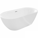 Mexen Roxy laisvai pastatoma vonia 170 x 80 cm, balta, chromuotas perpylimas - 51201708000-01
