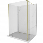 Mexen Kioto du&scaron;o sienelė Walk-in 130 x 95 x 40 cm, skaidri, auksinė - 800-130-095-221-50-00-040