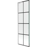 Mexen Next L vonios ekranas, vienvėrės 60 x 150 cm, juodas tinklelis, &scaron;lifuotas nikelis - 895-060-000-03-77-97