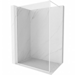Mexen Kioto-F du&scaron;o sienelė Walk-in su rėmu 160 x 202 cm, skaidri 8 mm, balta - 800-160-104-20-00